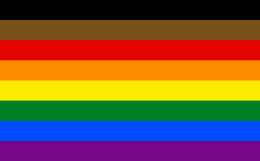 Rainbow Pride Flag - Philadelphia Variant