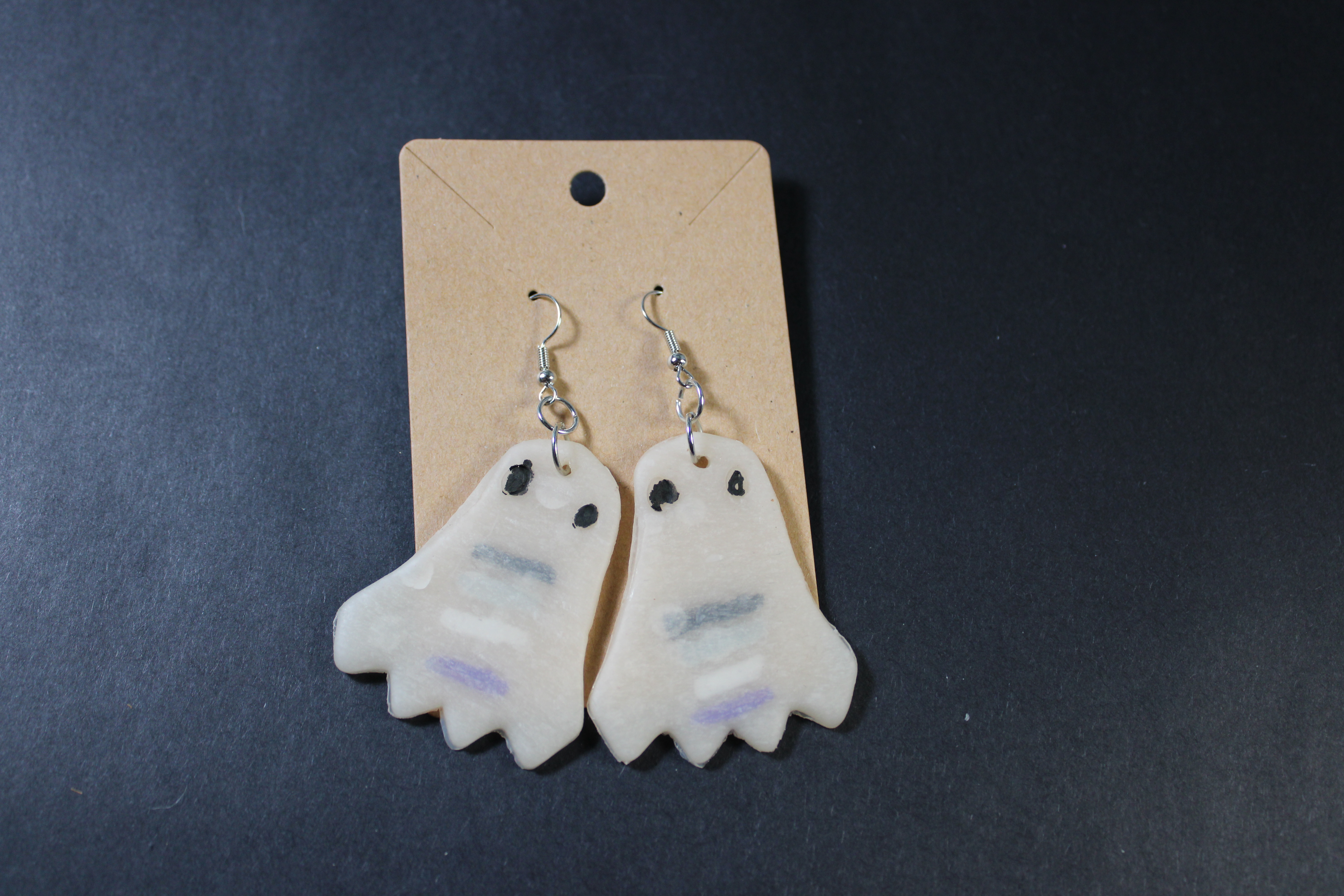 Pride Ghost Earrings - Asexual