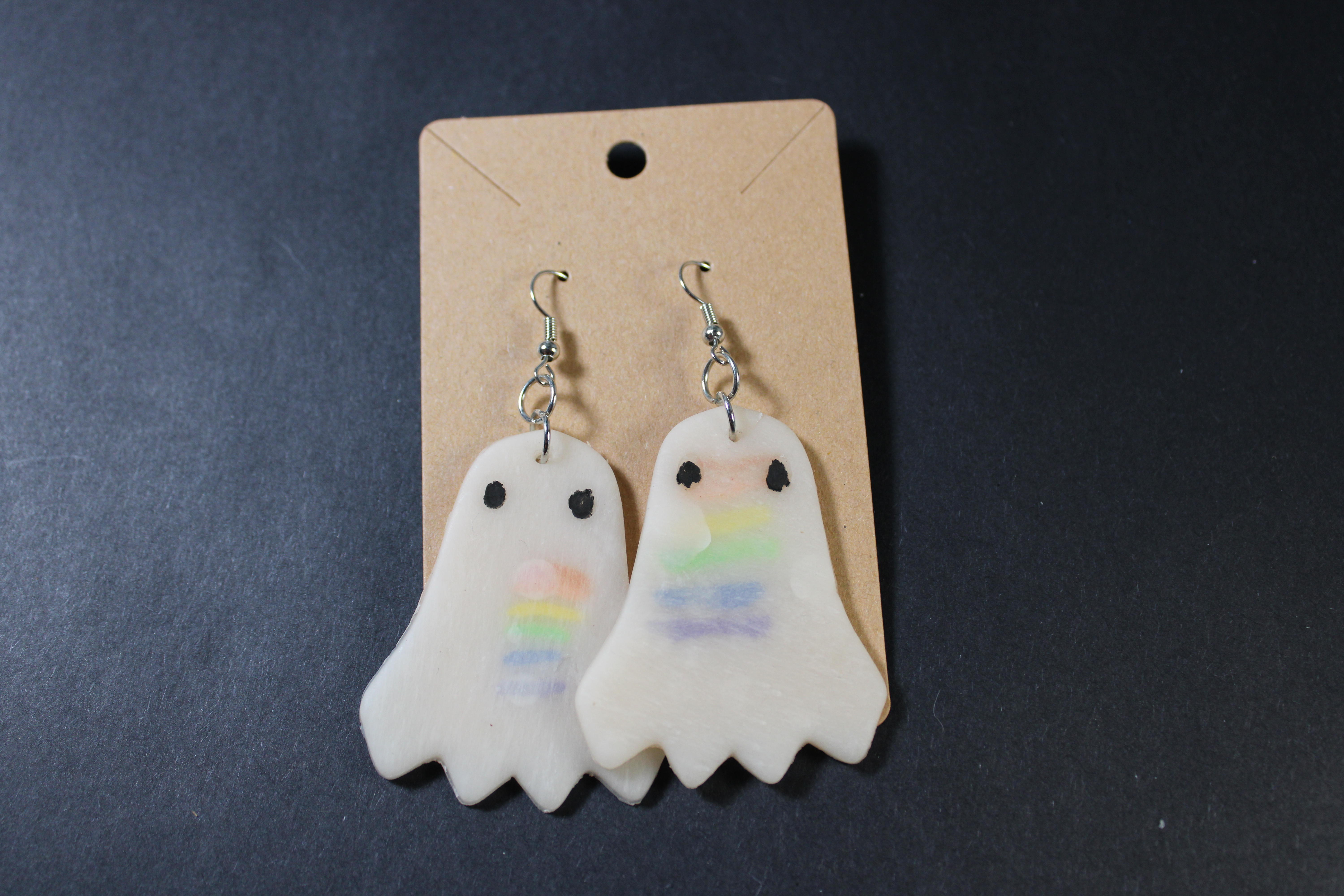 Pride Ghost Earrings - Rainbow