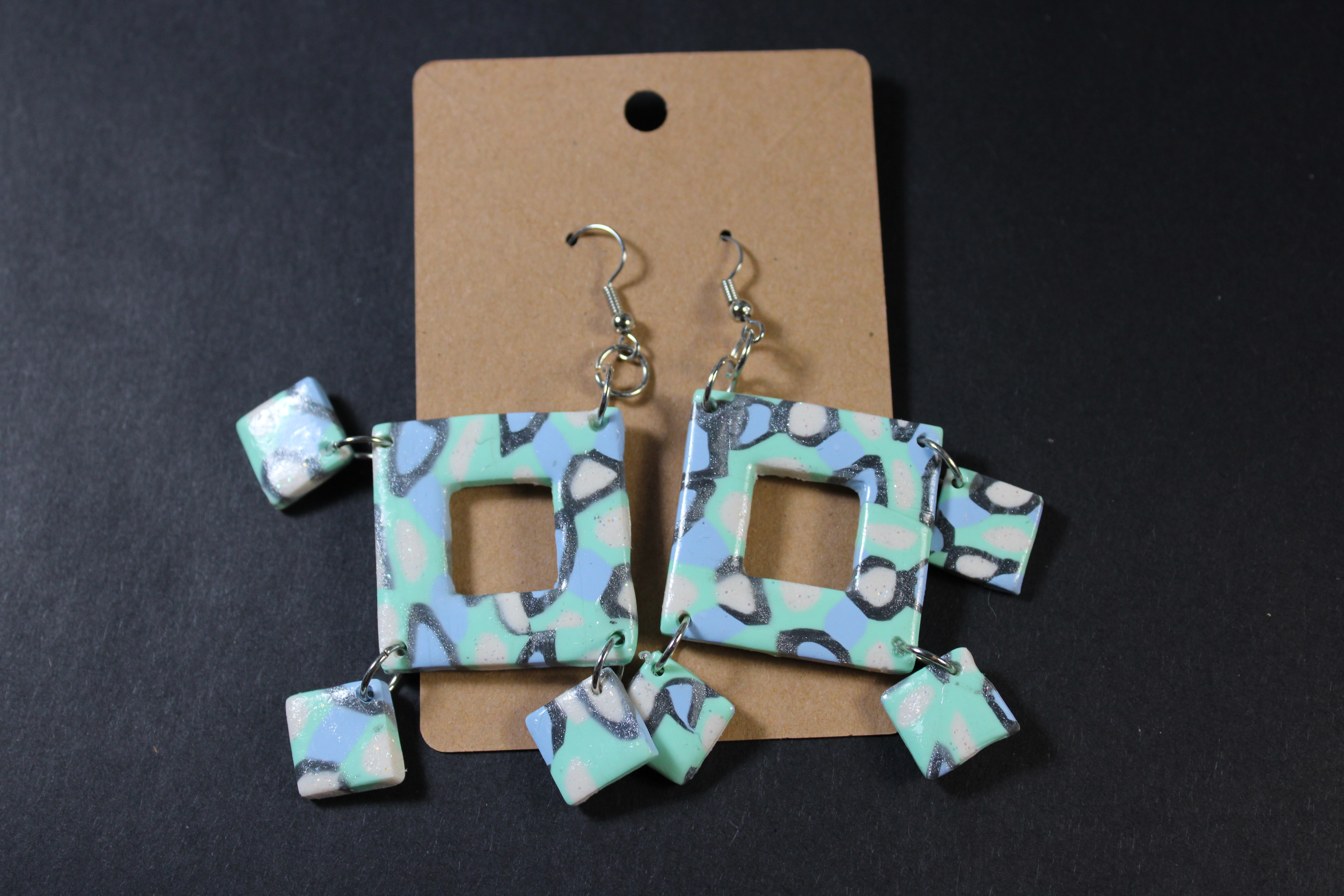 Winter Inspired Square Dangle with drops