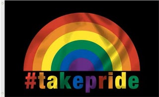#takepride flag with rainbow