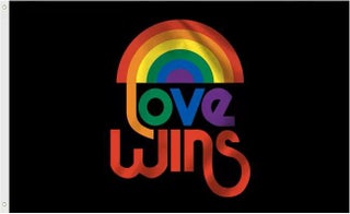 Love Wins with Rainbow Flag