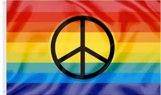 Rainbow Flag with Peace Sign
