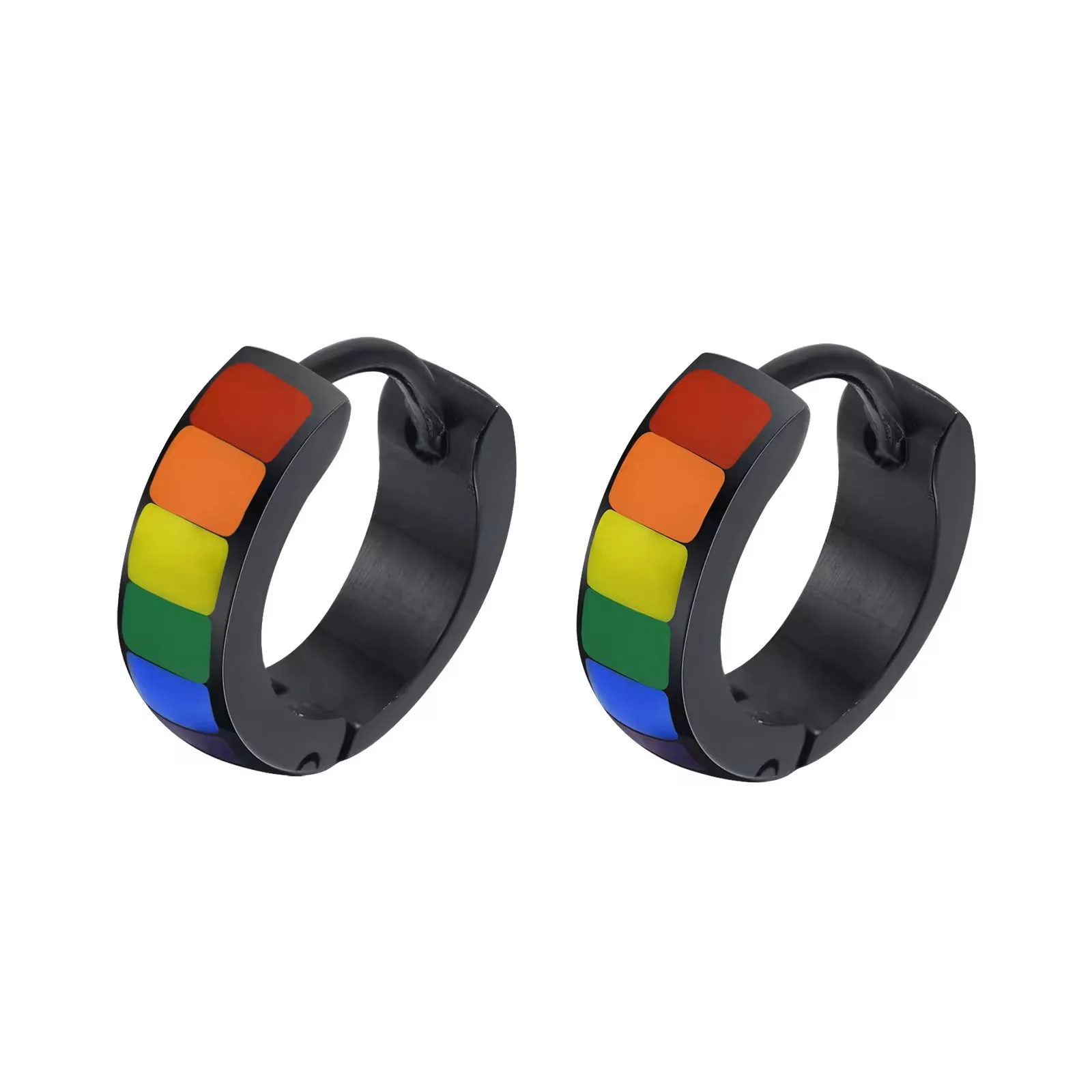 Rainbow Earrings, Pierced