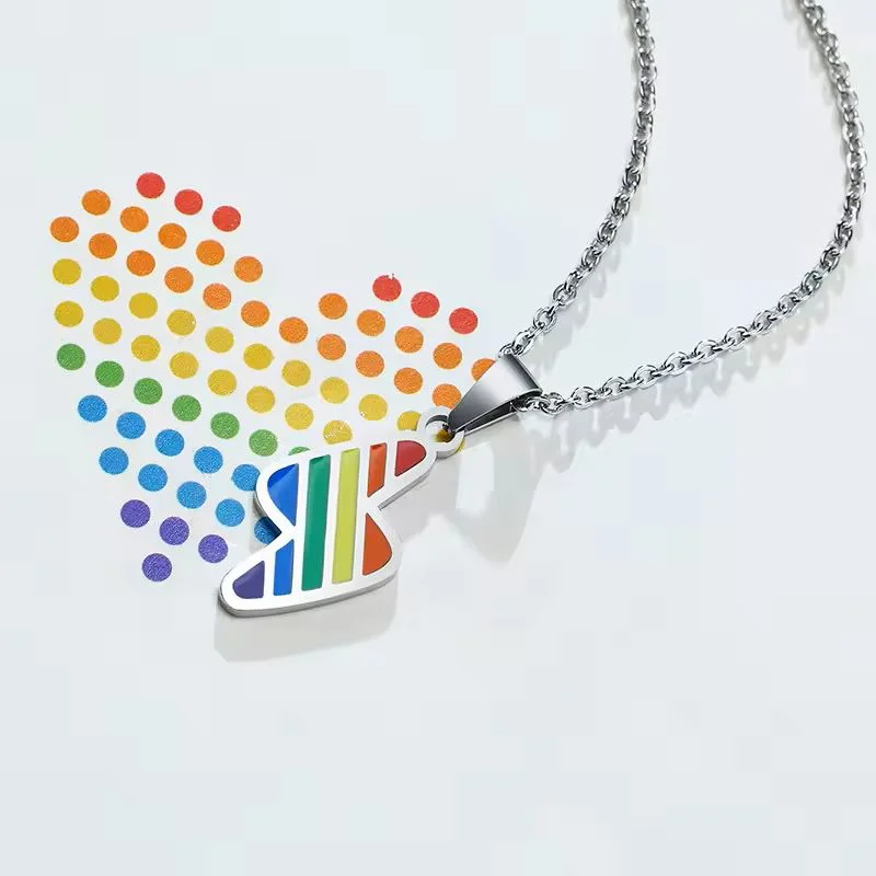  Lightning Pendant with Rainbow on heart