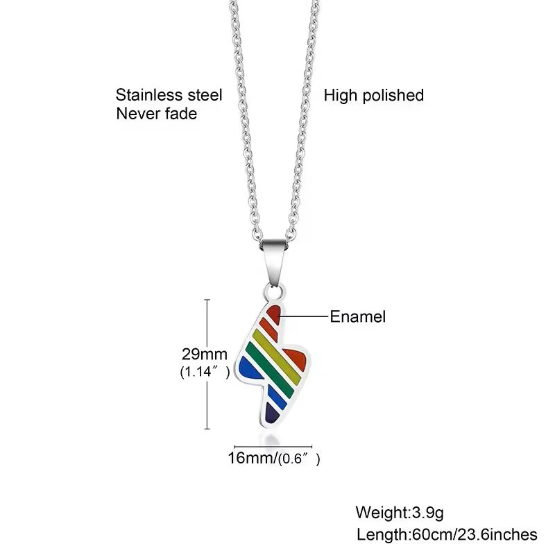  Lightning Pendant with Rainbow with measurements