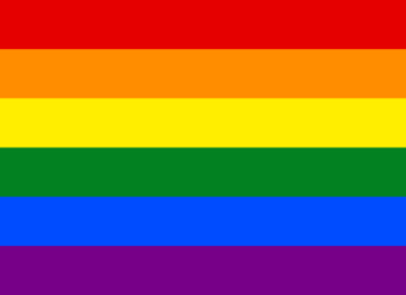 Rainbow Pride Flag - Traditional. 6 horizontal stripe rainbow pride flag.