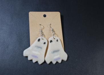 Pride Ghost Earrings - Asexual