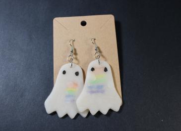 Pride Ghost Earrings - Rainbow