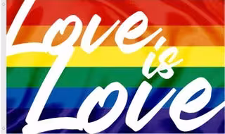 Love is Love with Rainbow Flag